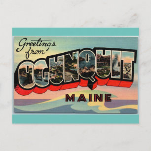 Carte Postale Salutations de Ogunquit Main vintage travel