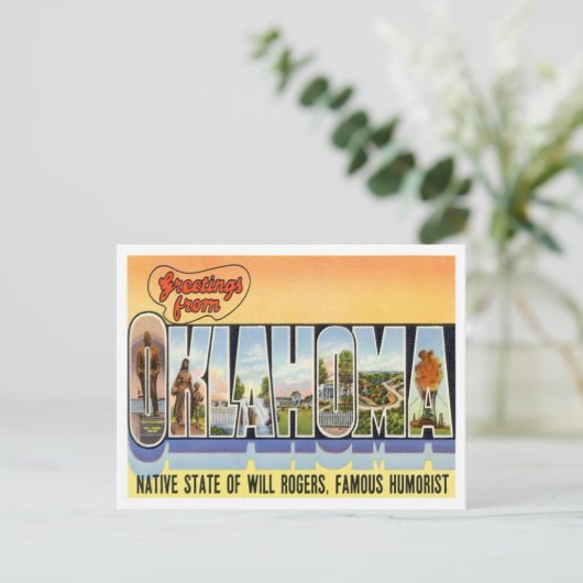 Carte Postale Salutations De Oklahoma (Debout devant)