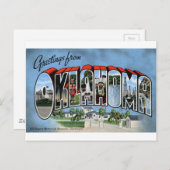Carte Postale Salutations De Oklahoma (Devant / Derrière)