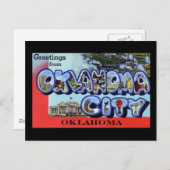 Carte Postale Salutations de Oklahoma City Oklahoma (Devant / Derrière)