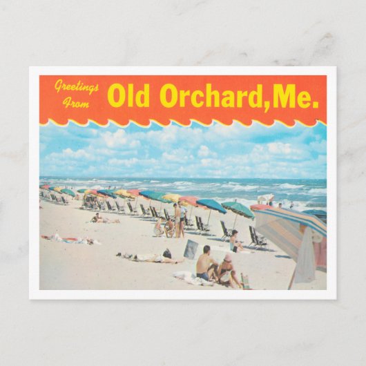 Carte Postale Salutations de Old Orchard Beach, Maine Travel (Devant)
