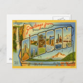 Carte Postale Salutations de Oregon OR (Devant / Derrière)