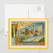 Carte Postale Salutations de Oregon OR (Devant / Derrière)