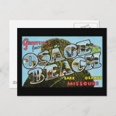 Carte Postale Salutations de Osage Beach Missouri (Devant / Derrière)
