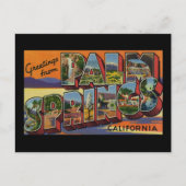 Carte Postale Salutations de Palm Springs en Californie (Devant)