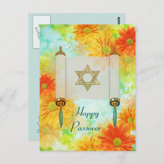 Carte Postale Salutations de Pâques (Devant / Derrière)