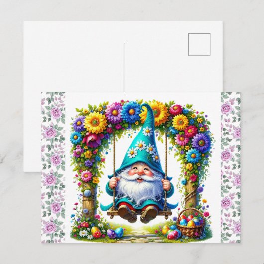 Carte Postale Salutations de Pâques (Devant / Derrière)