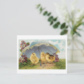 Carte Postale Salutations de Pâques Art vintage (Debout devant)