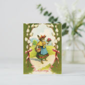 Carte Postale Salutations de Pâques vintages (Debout devant)