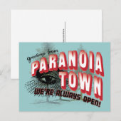 Carte Postale Salutations de Paranoia Town (Devant / Derrière)