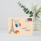 Carte Postale Salutations de Paris (Debout devant)