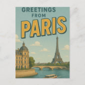 Carte Postale Salutations de Paris (Devant)