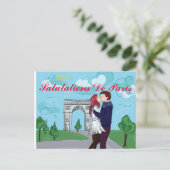 CARTE POSTALE SALUTATIONS DE PARIS FRANÇAIS (Debout devant)