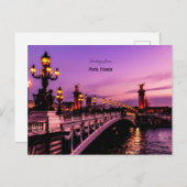 Carte Postale Salutations de Paris, France (Devant / Derrière)