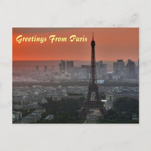 Carte Postale Salutations De Paris Tour Eiffel Art Européen (Devant)