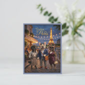 Carte Postale Salutations de Paris Travel (Debout devant)