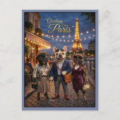 Carte Postale Salutations de Paris Travel (Devant)