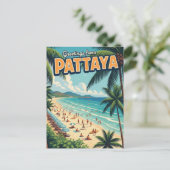 Carte Postale Salutations de Pattaya Beach Thaïlande Travel (Debout devant)