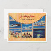 Carte Postale Salutations de Pawleys Island Vintage (Devant / Derrière)