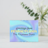 Carte Postale Salutations de Pennslyvania (Debout devant)