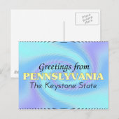 Carte Postale Salutations de Pennslyvania (Devant / Derrière)