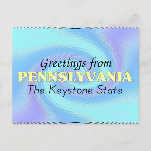 Carte Postale Salutations de Pennslyvania (Devant)