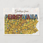 Carte Postale Salutations de Pennsylvanie (Devant)