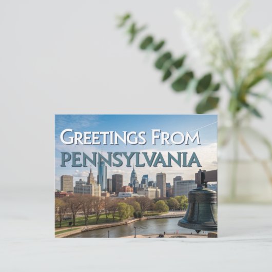 Carte Postale Salutations De Pennsylvanie (Debout devant)