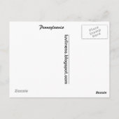 Carte Postale Salutations de Pennsylvanie (Dos)