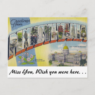 Carte Postale Salutations de Pennsylvanie