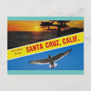 Carte Postale Salutations de Père Noël Cruz California Travel