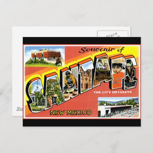 Carte Postale Salutations de Père Noël Fe (Devant / Derrière)