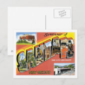 Carte Postale Salutations de Père Noël Fe NM US City (Devant / Derrière)