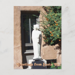 Carte Postale Salutations de Père Noël Fe, Nouveau-Mexique
