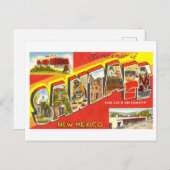 Carte Postale Salutations de Père Noël Fe, Nouveau-Mexique, Vint (Devant / Derrière)