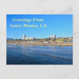 Carte Postale Salutations De Père Noël Monica California