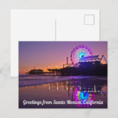 Carte Postale Salutations De Père Noël Monica, California Postca (Devant / Derrière)