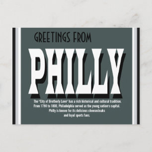 Carte Postale Salutations de Philly Postcard