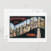 Carte Postale Salutations de Pittsburgh (Devant / Derrière)