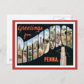 Carte Postale Salutations De Pittsburgh, Pennsylvanie (Devant / Derrière)