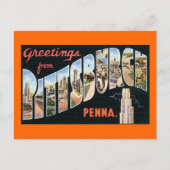 Carte Postale Salutations de Pittsburgh, Pennsylvanie (Devant)