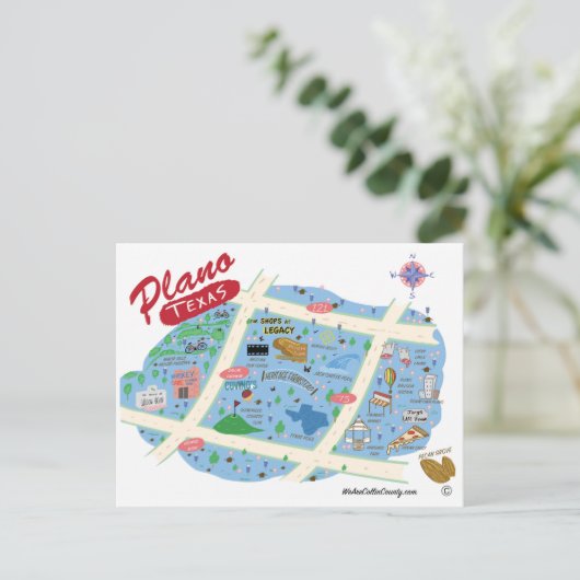Carte Postale Salutations de Plano Texas Postcard (Debout devant)