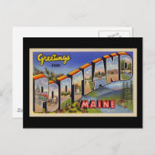Carte Postale Salutations de Portland Maine (Devant / Derrière)