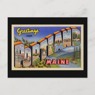 Carte Postale Salutations de Portland Maine