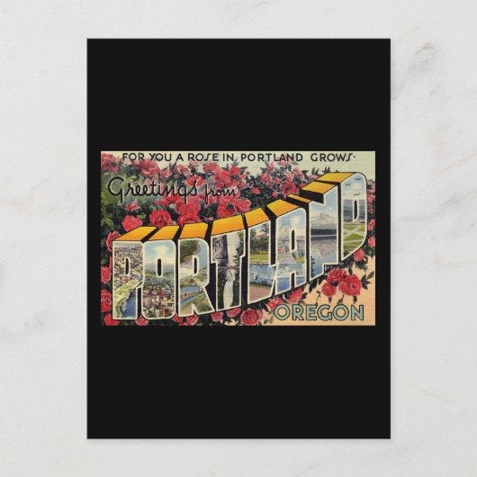 Carte Postale Salutations de Portland Oregon (Devant)