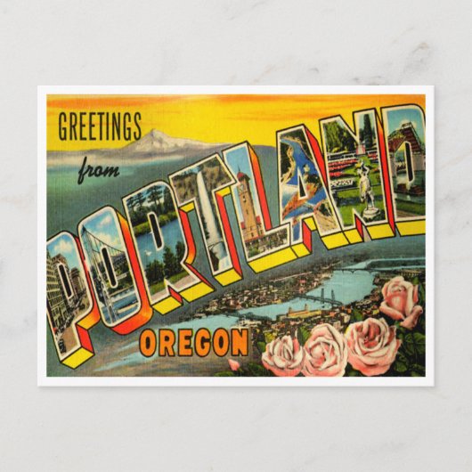 Carte Postale Salutations de Portland, Oregon (Devant)