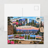 Carte Postale Salutations de Portland Oregon (Devant / Derrière)