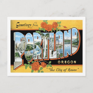 Carte Postale Salutations de Portland Oregon US City