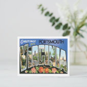Carte Postale Salutations de Portsmouth Virginia US City (Debout devant)