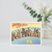 Carte Postale Salutations de Pottsville, Pennsylvanie Travel (Debout devant)